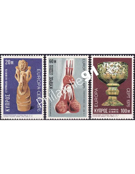 Chypre, n° 429 à 431, triptyque, collection timbres Europa