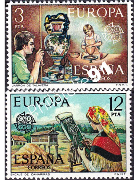 Espagne, n° 1961 à 1962, collection timbres Europa