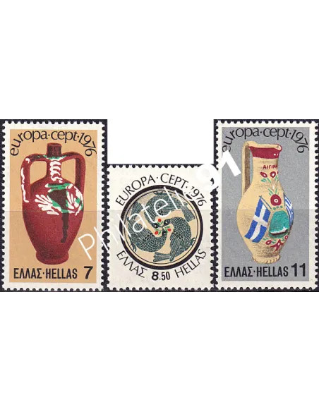 Grèce, n° 1210 à 1212, collection timbres Europa