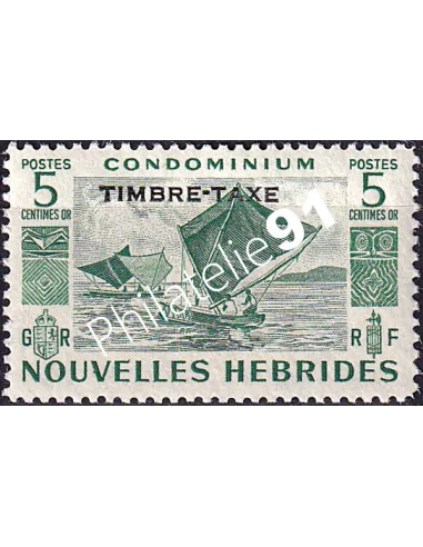 Nouvelles-Hébrides, timbre-taxe n° 26 charnière, colonies francaises