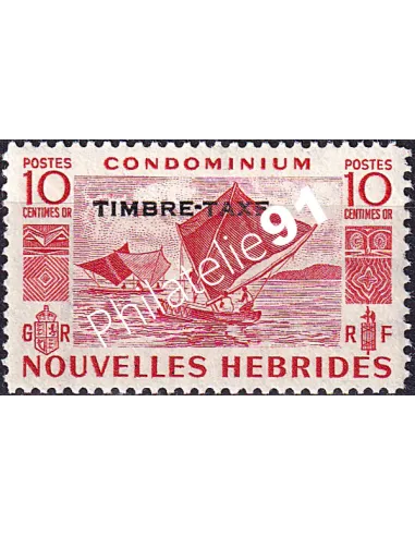 Nouvelles-Hébrides, timbre-taxe n° 27 charnière, colonies francaises