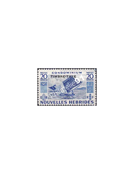 Nouvelles-Hébrides, timbre-taxe n° 28 charnière, colonies francaises