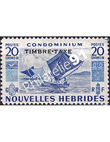 Nouvelles-Hébrides, timbre-taxe n° 28 charnière, colonies francaises