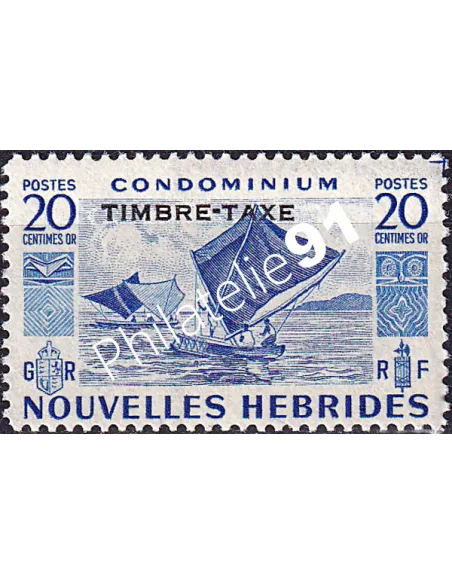 Nouvelles-Hébrides, timbre-taxe n° 28 charnière, colonies francaises