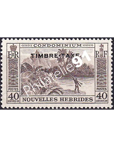 Nouvelles-Hébrides, timbre-taxe n° 39 charnière, colonies francaises