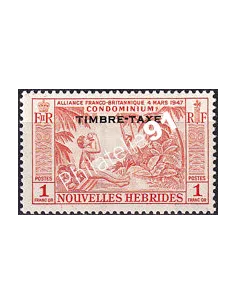 Nouvelles-Hébrides, timbre-taxe n° 40 charnière, colonies francaises