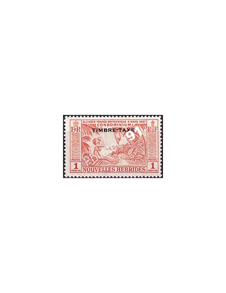 Nouvelles-Hébrides, timbre-taxe n° 40 charnière, colonies francaises