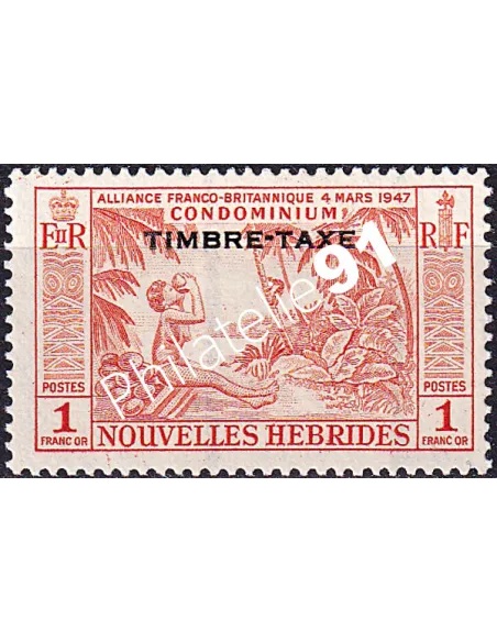 Nouvelles-Hébrides, timbre-taxe n° 40 charnière, colonies francaises