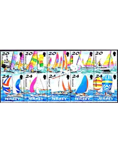 JERSEY - n°  824 à 833 - Voiliers en course