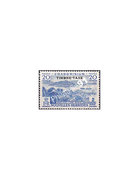 Nouvelles-Hébrides, timbre-taxe n° 38 charnière, colonies francaises