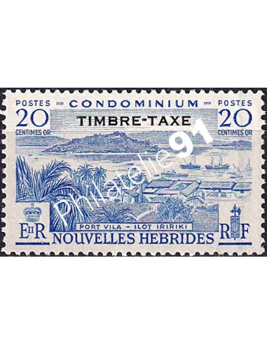 Nouvelles-Hébrides, timbre-taxe n° 38 charnière, colonies francaises
