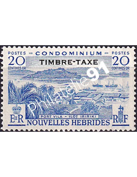 Nouvelles-Hébrides, timbre-taxe n° 38 charnière, colonies francaises