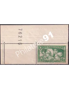 Timbre n° 269, coin de feuille numéroté, collection timbres France