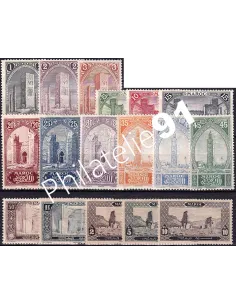 MAROC, n° 63 à 79 charnière, collection timbres colonies françaises