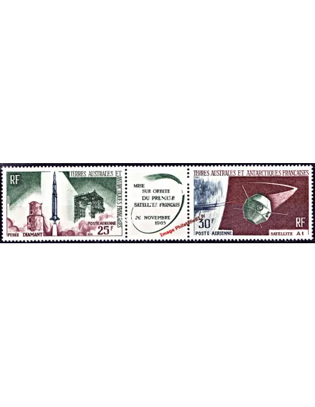 timbres TAAF -  P.A. n°  11A - Lancement du 1er satellite national