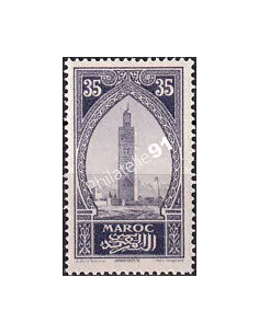 MAROC, n° 109 charnière, collection timbres colonies françaises