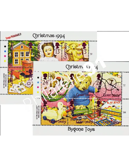 Timbres de GUERNESEY, blocs n° 28 et 29,NOEL, timbres d'europe