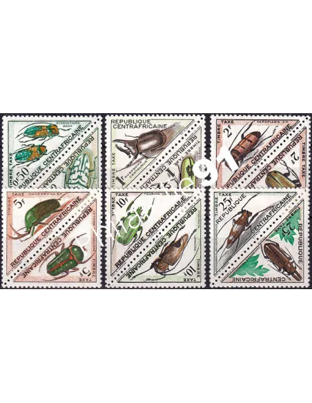 Centrafrique, Taxe n° 1 à 12 neufs, collection timbres colonies