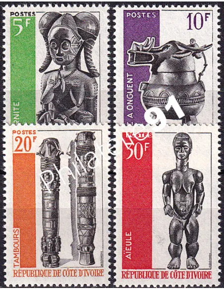 Côte d'Ivoire, n° 244 à 247 neufs, timbres colonies françaises