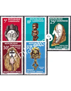 GABON, n° 187 à 191 neufs, timbres colonies françaises