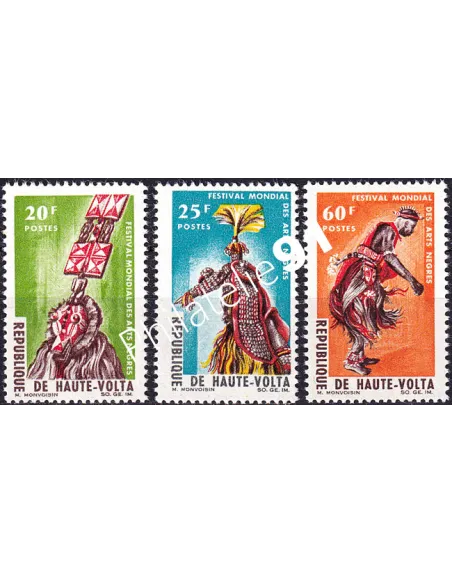 Haute-Volta, n° 156 à 158 neufs, timbres colonies françaises