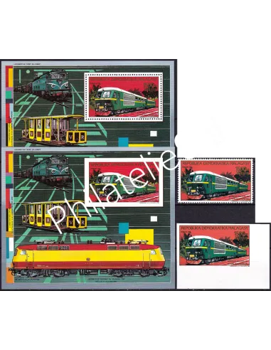 Madagascar, n° 890, TP et BF dentelés + ND , timbres colonies