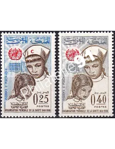 Maroc, n° 555 à 556 neufs, timbres colonies françaises