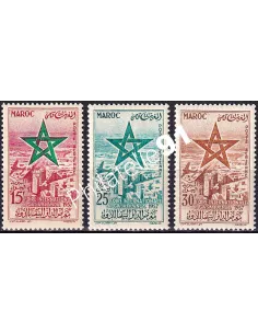 Maroc, PA n° 103 à 105 neufs, timbres colonies françaises