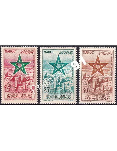 Maroc, PA n° 103 à 105 neufs, timbres colonies françaises