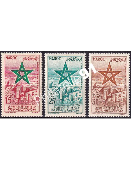 Maroc, PA n° 103 à 105 neufs, timbres colonies françaises