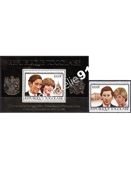 TOGO, n° 1018 et BF n° 149, timbres colonies françaises