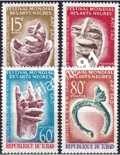 TCHAD, n° 119 à 122 neufs, timbres colonies françaises