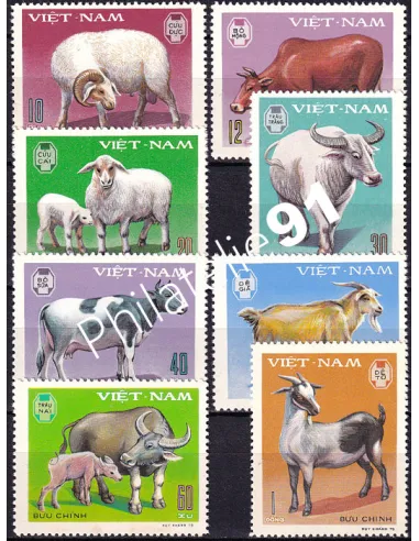 Vietnam, n° 154 à 161 neufs, timbres colonies françaises