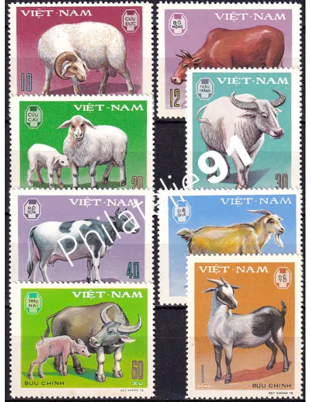 Vietnam, n° 154 à 161 neufs, timbres colonies françaises