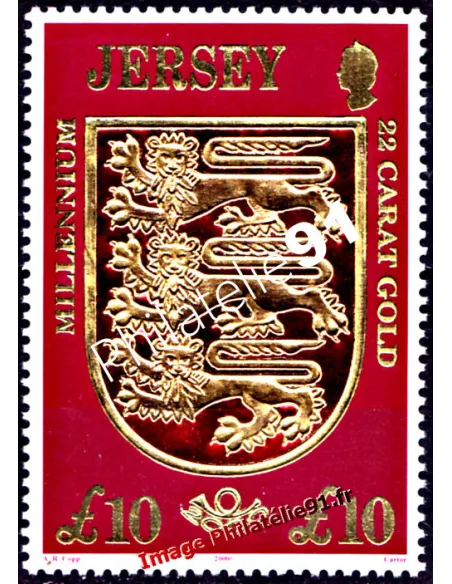 Timbre de JERSEY n° 919 - Armoiries