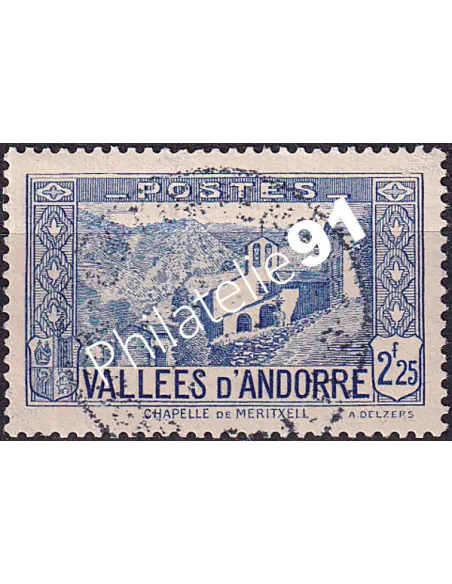 Timbre n° 84 oblitéré, collection timbre Andorre Français