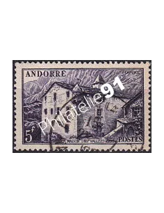 Timbre n° 124 oblitéré, collection timbre Andorre Français