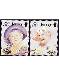 JERSEY - n°  948 - 949 - Centenaire de la Reine Mère Elizabeth