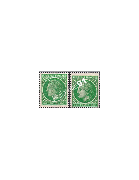 Variété sur timbre n° 675, collection timbres France