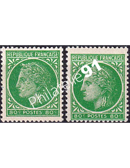 Variété sur timbre n° 675, collection timbres France