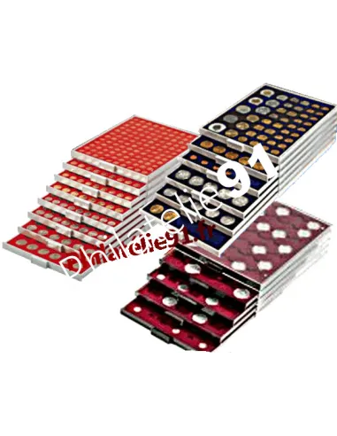 LINDNER - Box monnaies pour monnaies sous capsules, numimatique