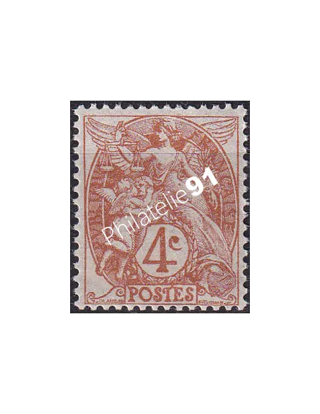Timbre n° 110, type blanc, collection timbres France