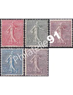 Timbres n° 129 à 133 neufs, collection timbres France