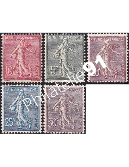 Timbres n° 129 à 133 neufs, collection timbres France