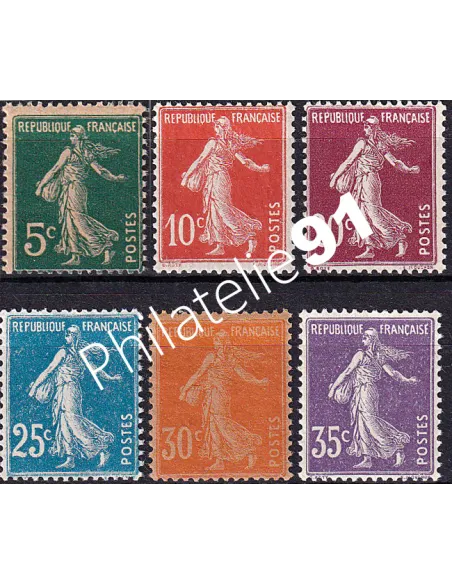 Timbres n° 137 à 142 neufs, collection timbres France