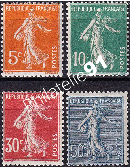 Timbres n° 158 à 161 neufs, collection timbres France