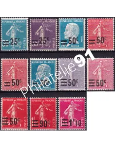 Timbres n° 217 à 228 neufs, collection timbres France