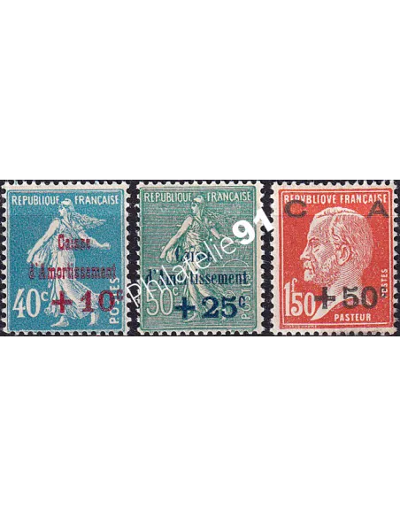 Timbres n° 246 à 248 neufs, collection timbres France