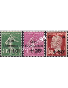 Timbres n° 253 à 255 neufs, collection timbres France