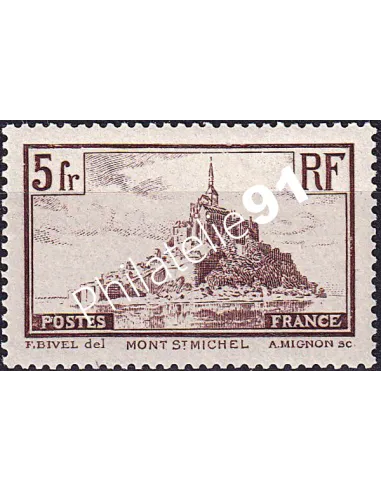 Timbre n° 260a neuf, Type I, collection timbres France
